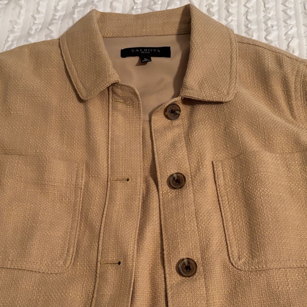 Talbots Women's Textured Tan Blazer
